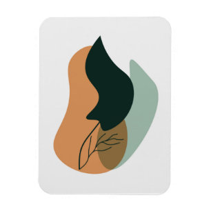 Colourful botanical shapes magnet