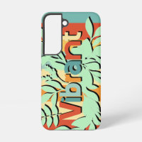 Colourful botanical vibrant text design