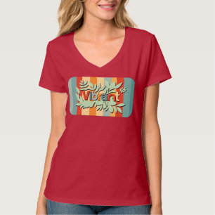 Colourful botanical vibrant text design T-Shirt