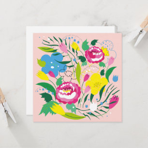 Colourful bouquet. invitation