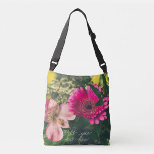 Colourful bouquet of flowers Crossbody Bag