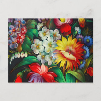 colourful bouquet Postcard