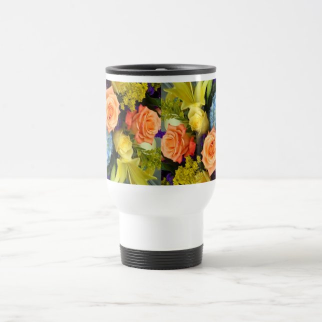 Colourful Bouquet Travel Mug (Center)
