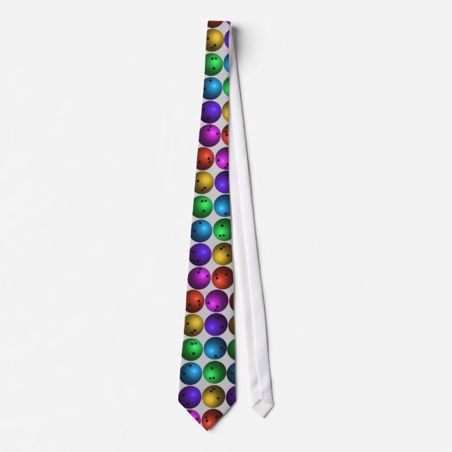 Colourful Bowling Ball Tie (Front)