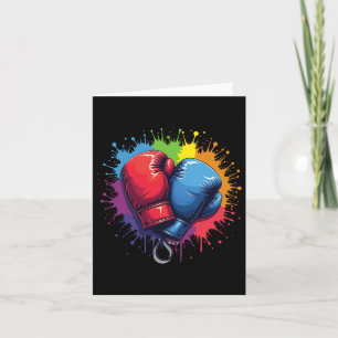 Colourful Boxing Gloves Card