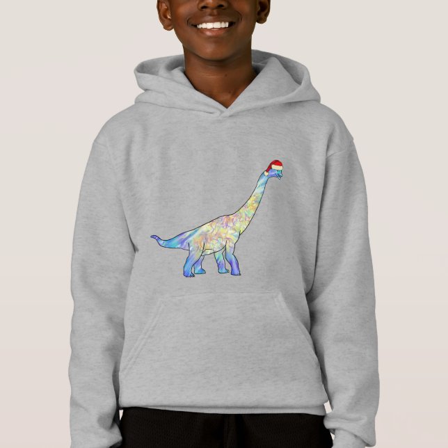 Colourful Brachiosaurus Dinosaur Christmas Elf (Front)