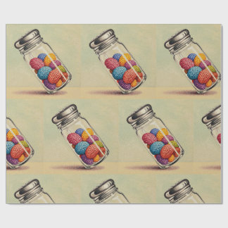 Colourful Brain Condiments Long Wrapping Paper