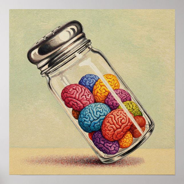 Colourful Brain Condiments Poster (Front)