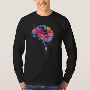 Colourful brain love science human anatomy brain T-Shirt