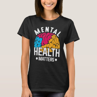Colourful Brain Mental Health Awareness T-Shirt