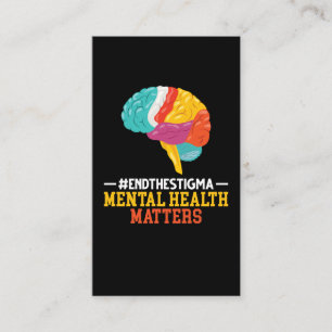 Colourful Brain Mental Health Business Card