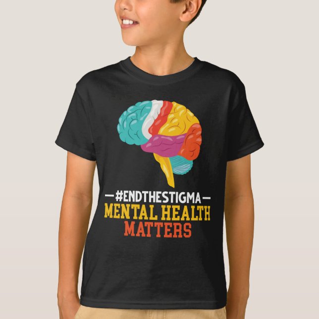 Colourful Brain Mental Health T-Shirt (Front)