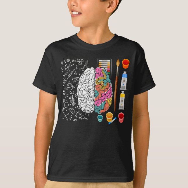 Colourful Brain Neurosurgeon Scientist Artist T-Shirt (Front)