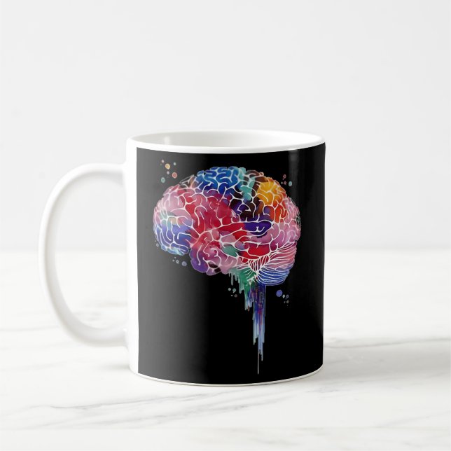 Colourful Brain Science And Ar Love Science Ar Coffee Mug (Left)
