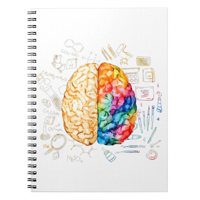 Colourful Brain - Science And Art - Neuroscience N Notebook (Front)