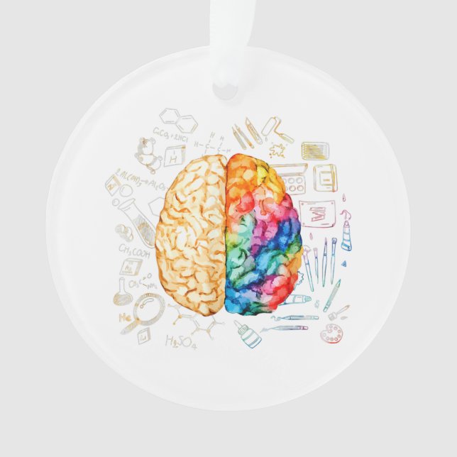 Colourful Brain - Science And Art - Neuroscience N Ornament (Front)
