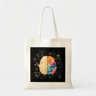 Colourful Brain - Science And Art - Neuroscience N Tote Bag