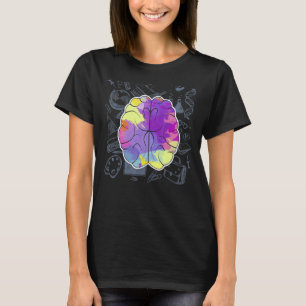 Colourful Brain Science And Neuroscience Neurolo T-Shirt