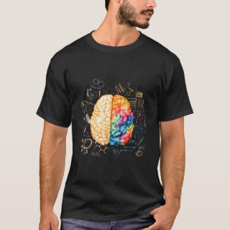 Colourful Brain Science And Neuroscience Neurologi T-Shirt