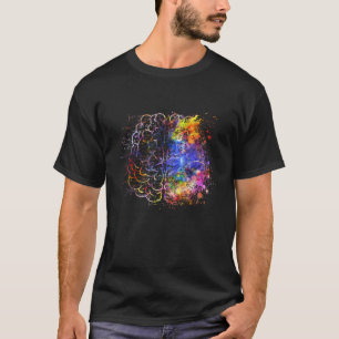 Colourful Brain Science Art Unique Mindset Science T-Shirt
