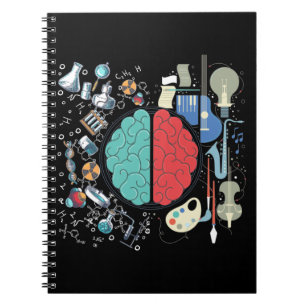 Colourful Brain Science Music Art Notebook