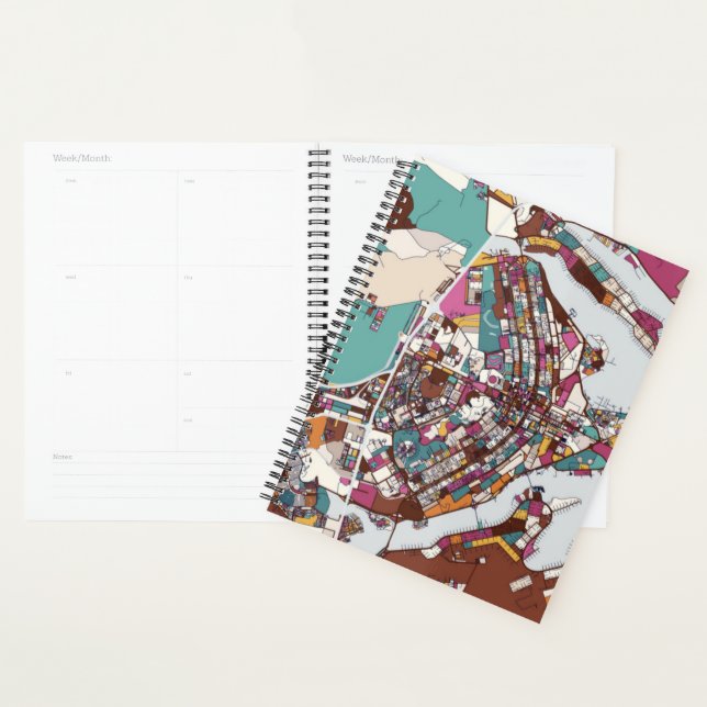 Colourful Brasilia Map Planner (Display)
