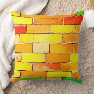 Colourful Brick Texture Cushion