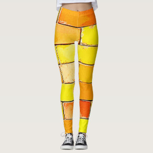 Colourful Brick Texture Leggings