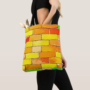 Colourful Brick Texture Tote Bag