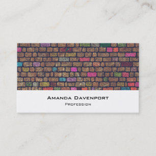 Colourful Brick Wall Texture Business Card