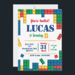 Colourful Bricks Building Blocks Birthday Party Invitation<br><div class="desc">Colourful Bricks Building Blocks Birthday Party Invitation</div>