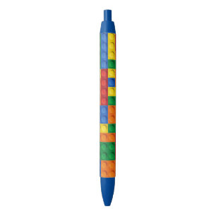 Colourful Bricks Building Blocks   Custom Pen