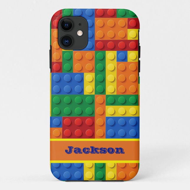 Colourful Bricks Building Blocks Phone Case (Back)