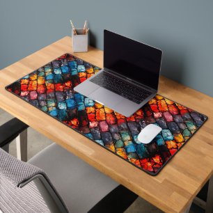 Colourful Bricks Desk Mat