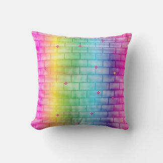 Colourful Bricksgreen Stars Pillow