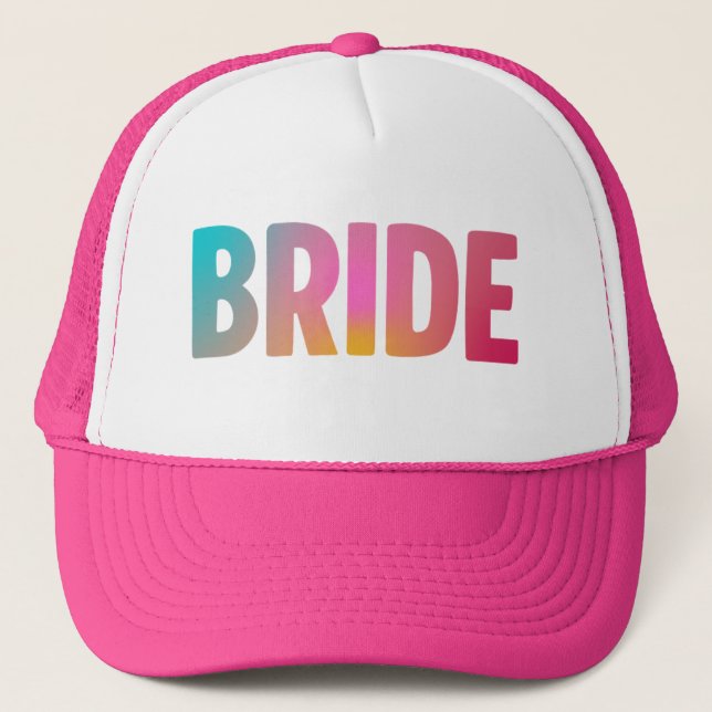 Colourful Bride Trucker Hat (Front)