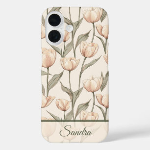 Colourful Bridesmaid Gift Tulip Floral Custom iPhone 16 Case