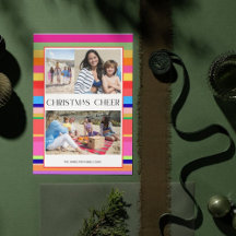 Colourful Bright 4 photo Modern Christmas 