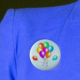 Colourful Bright Bunch of Balloons 6 Cm Round Badge