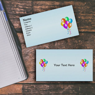 Colourful Bright Bunch of Balloons Business Card
