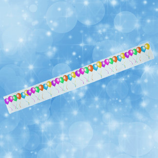 Colourful Bright Bunch of Balloons Satin Ribbon