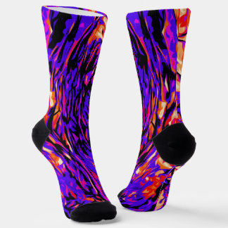 Colourful Bright Colours Pink Purple Red Orange Socks