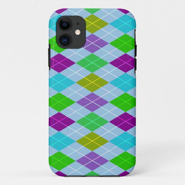 Colourful Bright Harlequin Geometric Pattern Case-Mate iPhone Case (Back)