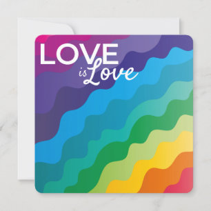 Colourful Bright Love is Love Holiday Card