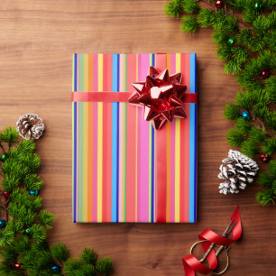 Colourful Bright Modern Christmas  Wrapping Paper
