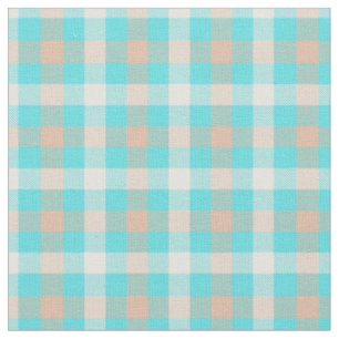 Colourful bright pattern blue plaid scottie modern fabric