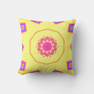 Colourful Bright Pattern Throw Pillows