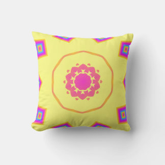 Colourful Bright Pattern Throw Pillows