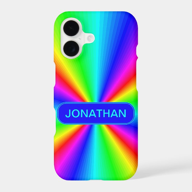 Colourful Bright Rainbow Personalised (Back)