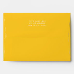 Colourful Bright Solid Yellow Summer Wedding  Envelope